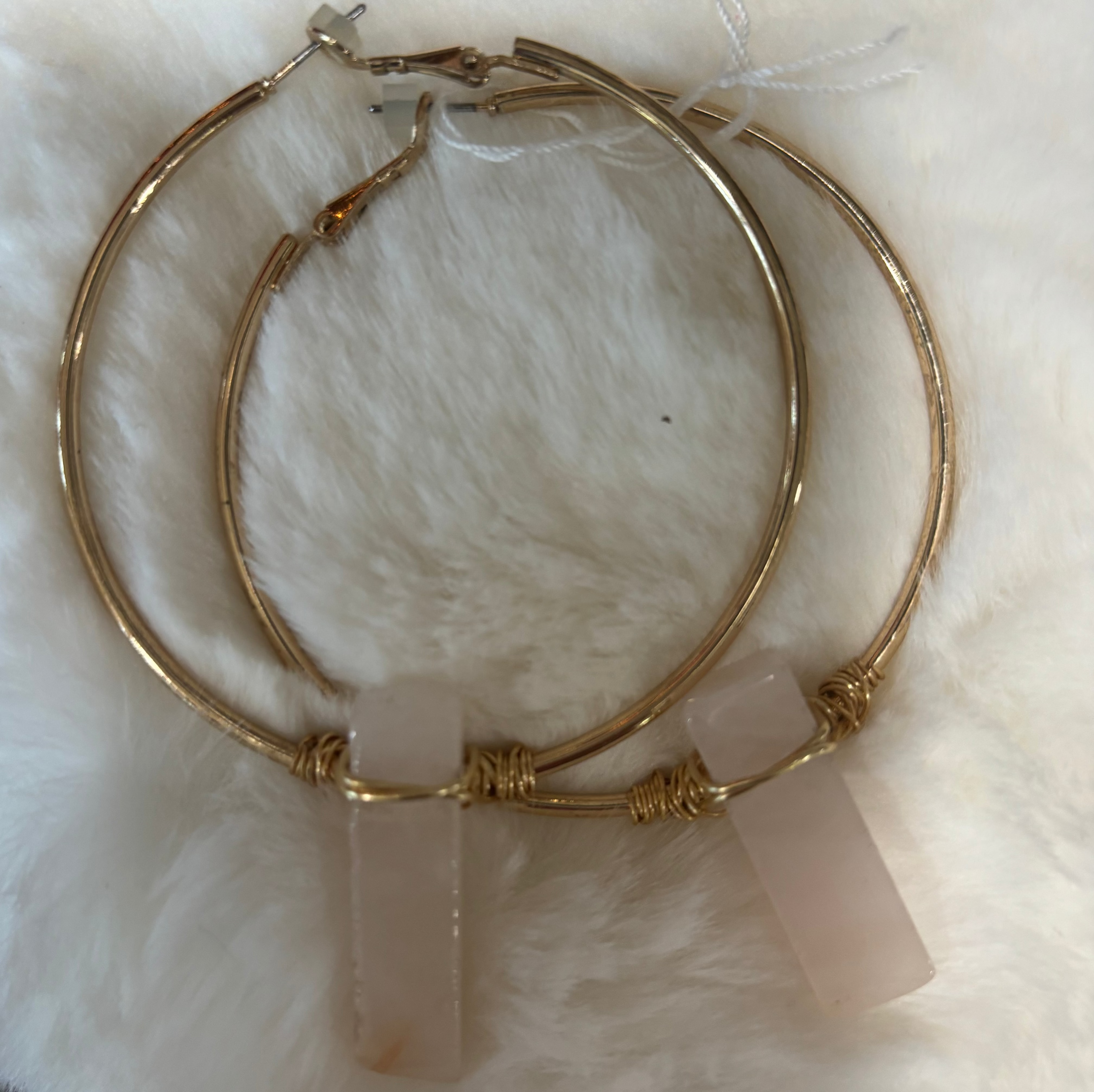 Earthlight Stone Hoops
