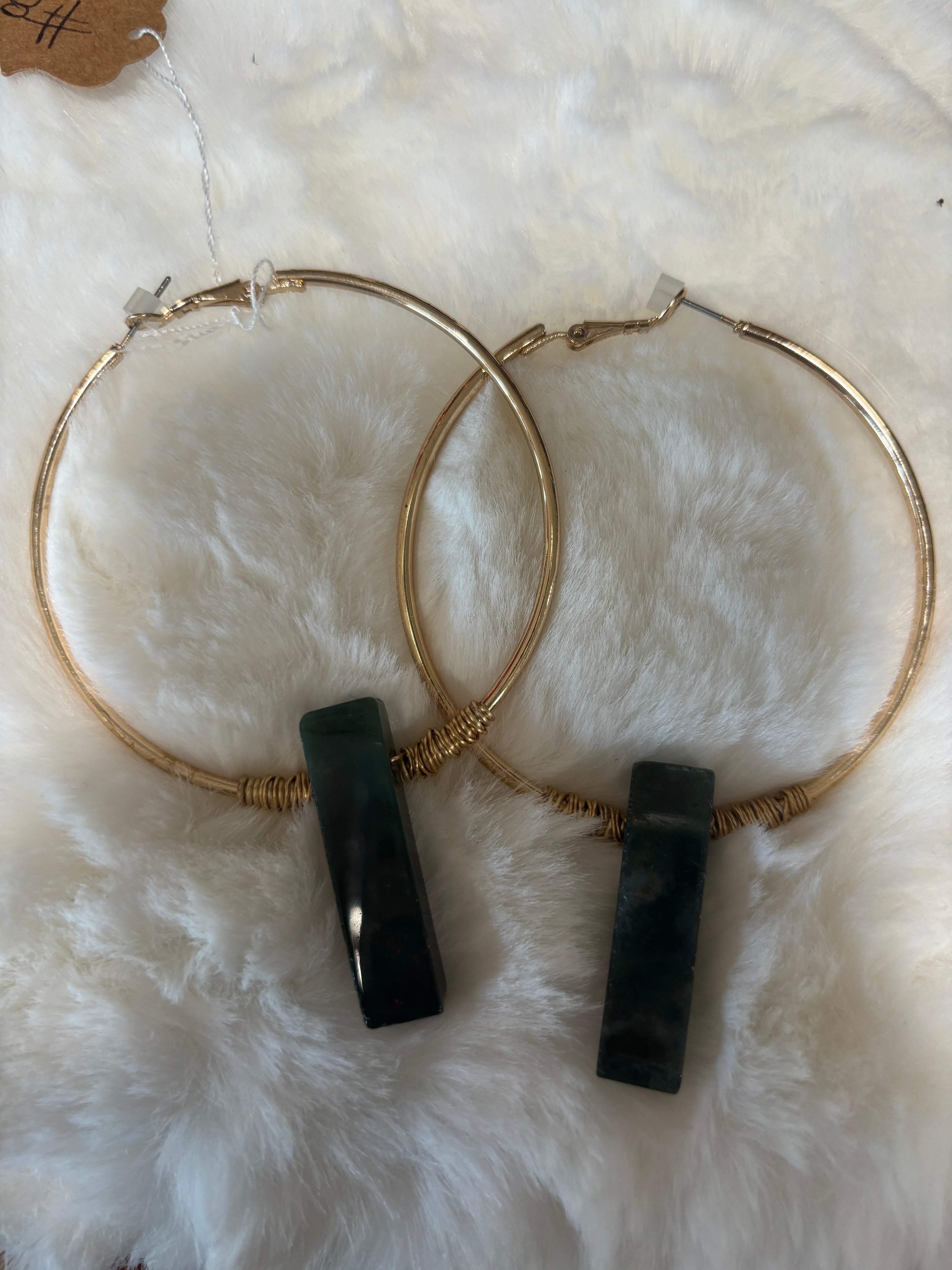 Earthlight Stone Hoops